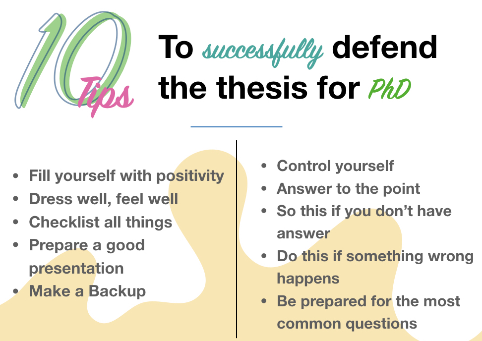 Defend the PhD thesis like a boss!