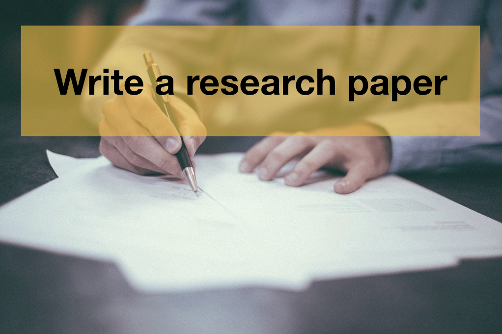writing a research paper for publishing a research paper