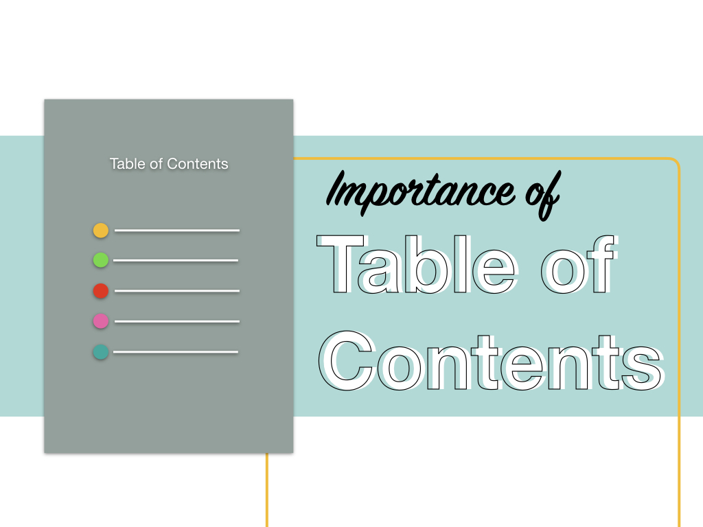 Image shows the importance of table of contents