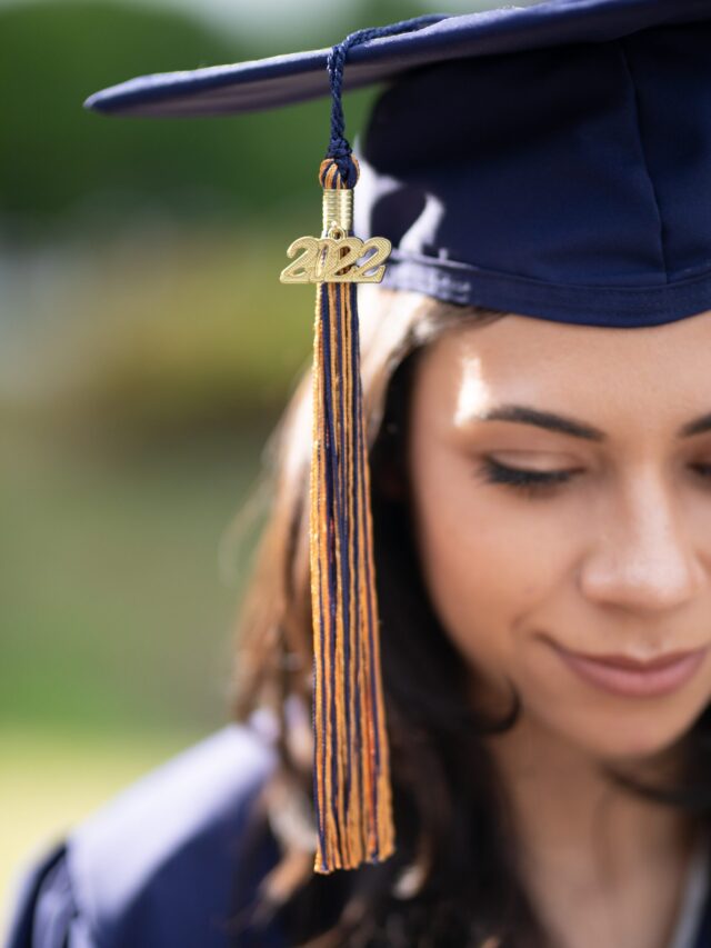 A girl with graduation.